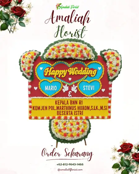 Papan Bunga Pernikahan Kenanga Sari